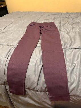 Butt cinch Maroon Active Leggings full length